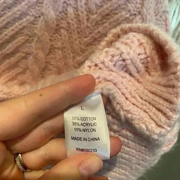 PACSUN LA HEARTS KNIT PINK SWEATER L - Picture 4 of 5